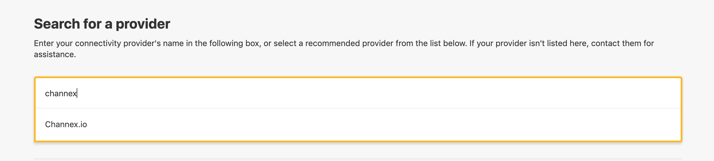 Booking.com Extranet provider search showing Channex.io
