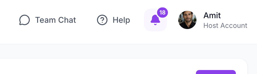 The top-right profile area where you open the profile menu to find Settings